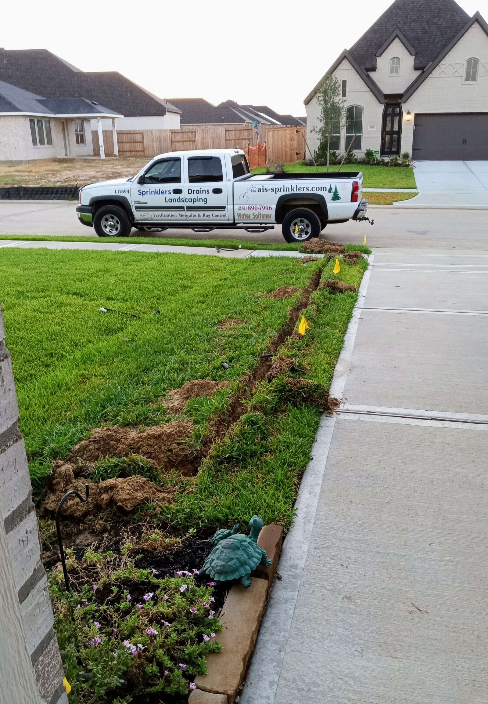 French drain installation Houston TX